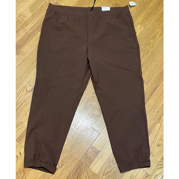 Old Navy Go Dry Tapered Brown Pull On Lightweight Athletic Pants Women's XXL NWT - Picture 1 of 8